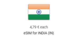 blivale_image_eSIM for INDIA (IN) Adatta la tua connessione al tuo viaggio in India: 3 piani su misura